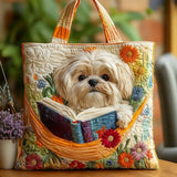 Handcrafted Bag | Shih Tzu and Books