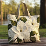 Handcrafted Bag | White Flowers