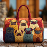 Quilted Travel Bag - Chubby Pug
