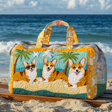 Padded Travel Bag - Corgi at the Beach