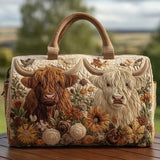 Padded Travel Suitcase Highland Cow