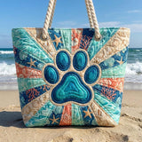 Handcrafted Beach Bag | Paw Print