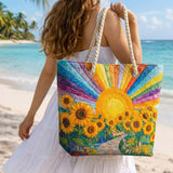 Handcrafted Beach Bag | Rainbow Sun