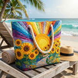 Handcrafted Beach Bag | Rainbow Sun