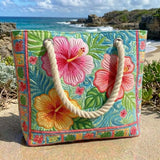 Handcrafted Beach Bag | Tropical Bloom