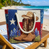 Handcrafted Beach Bag | Texas Pride