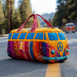 Padded Travel Bag - Rainbow Bus