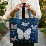 Handcrafted Bag | Silver Butterfly
